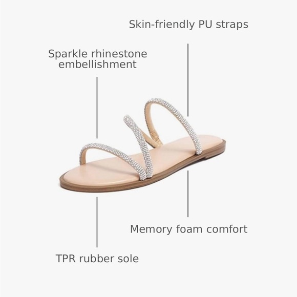 Amazon Rhinestone Sandals - Picture 2 of 8